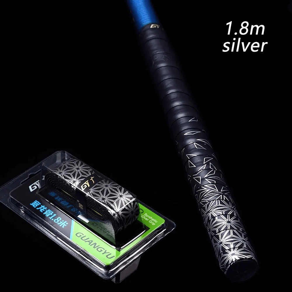 Anti-Slip Racket Grip Tape for Tennis Squash - SF3481 displayed on racket handle, showcasing textured design for secure grip.